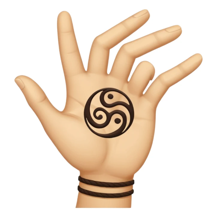 Triskelion hand sign sticker