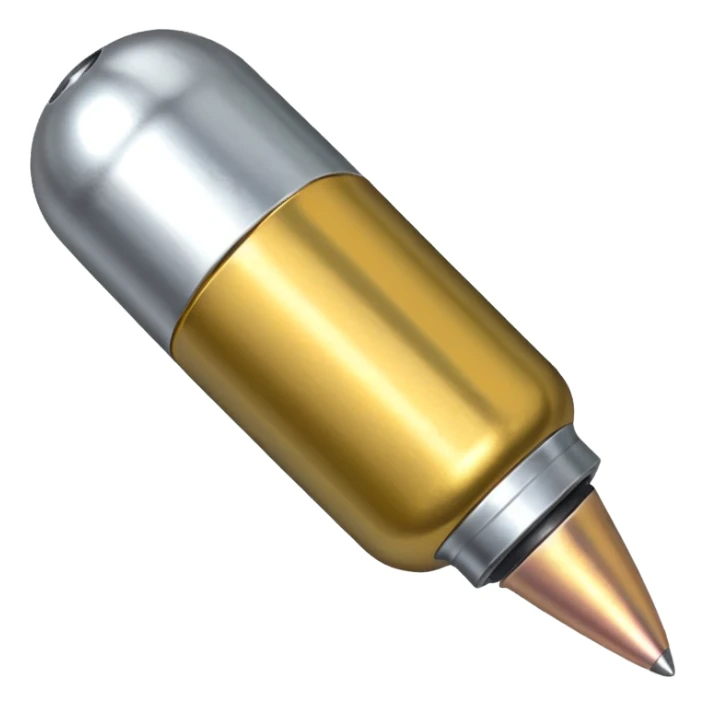 a single bullet sligly ratated to the right side sticker