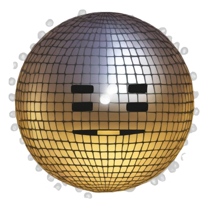 A disco ball sticker