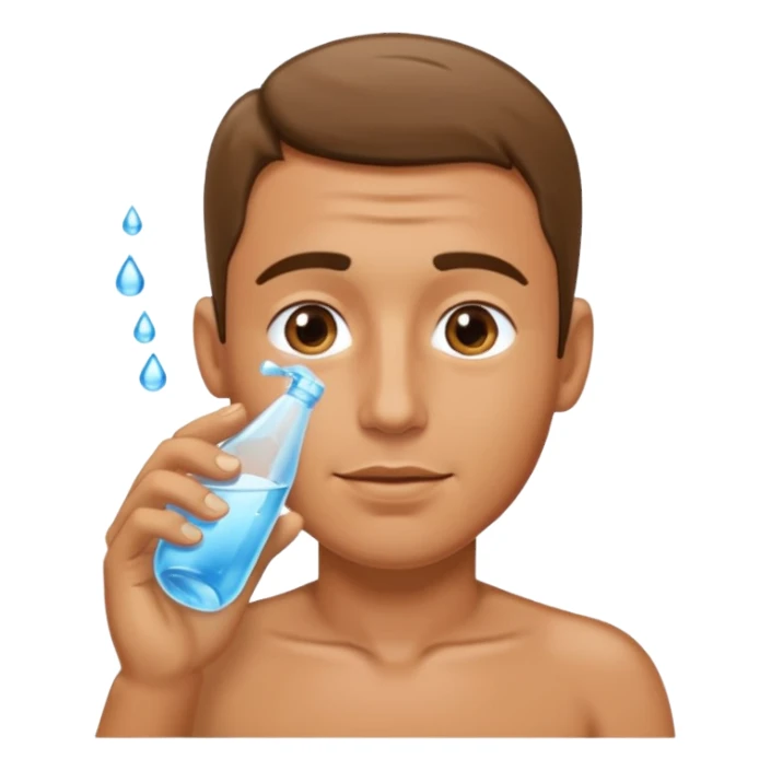 man drinking water sticker