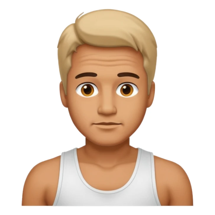 80s men with tank top sticker