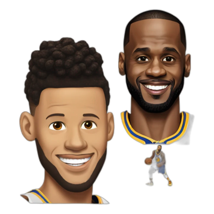 LeBron James sur Stephen Curry sticker