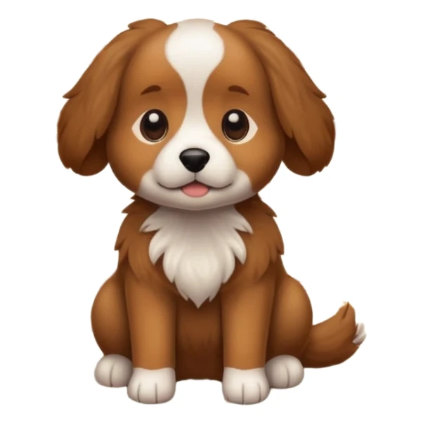 Make a cute brown tuged dog i a carpet sticker