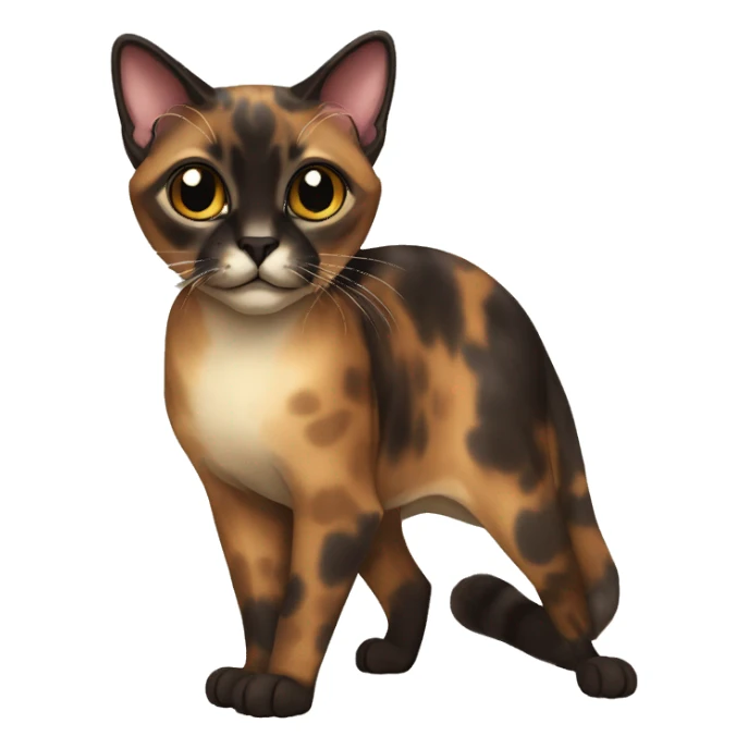 tortoiseshell siamese cat  sticker