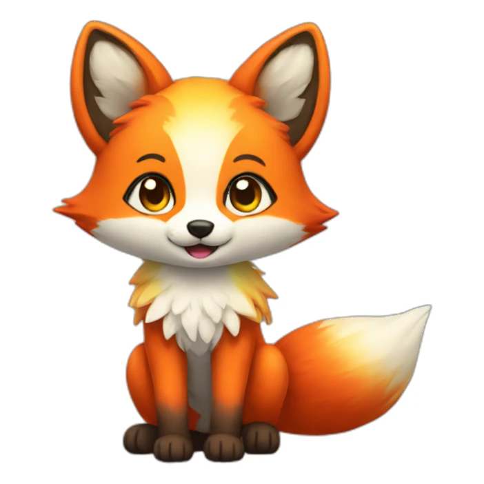 Rainbow Fox Full Body sticker