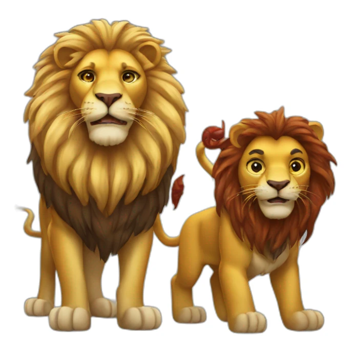LION AND SCORPIO sticker