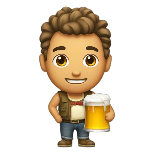 little Pinokio with beer sticker