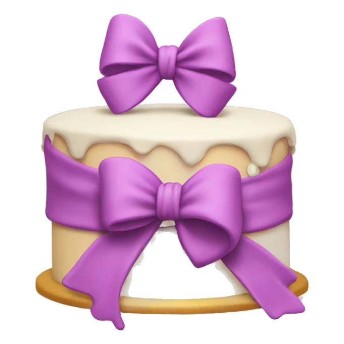 Bow on cake  sticker