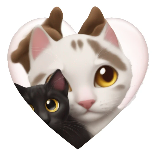 A heart with a cat  sticker