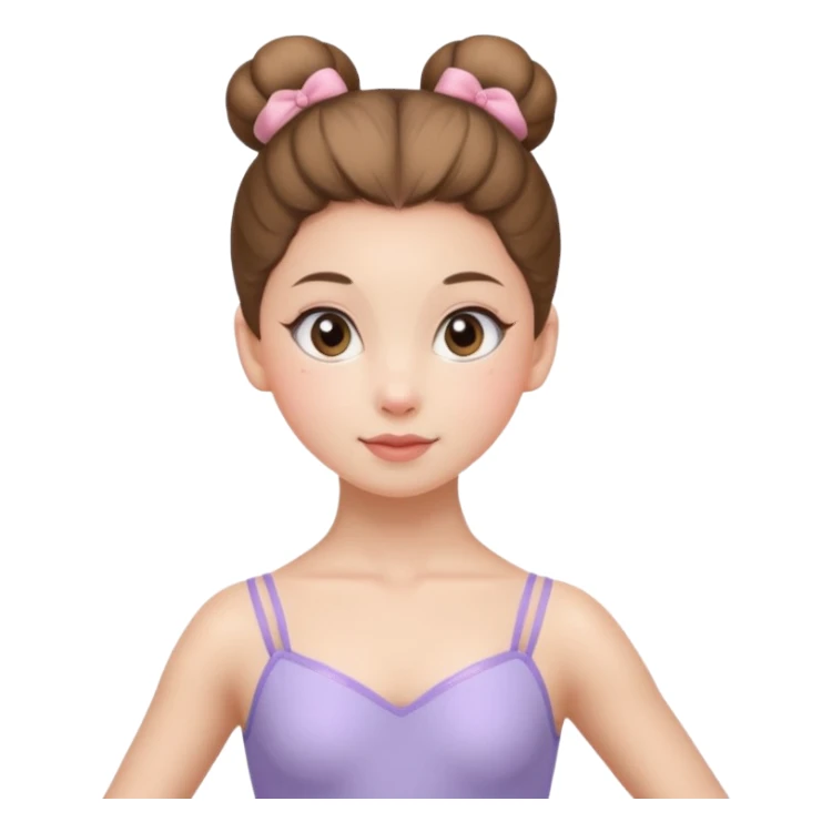 ballet bun girl sticker