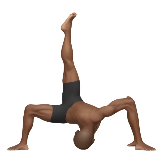 Back bend yoga white male  sticker