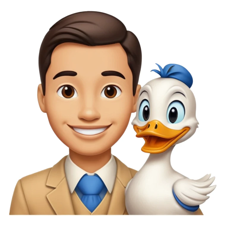 Human with donald duck sticker