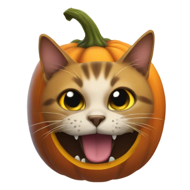 cat in a pumkin sticker