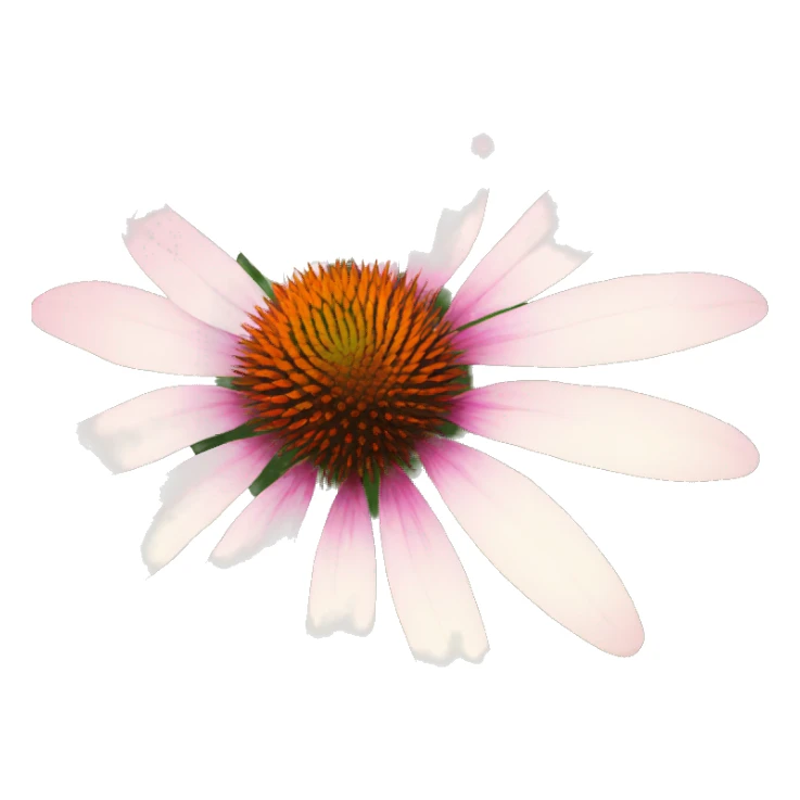 echinacea flower sticker