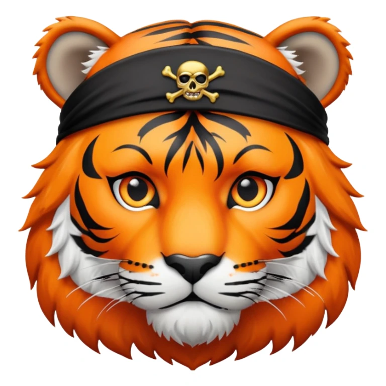 Tiger pirate with eye patch sticker