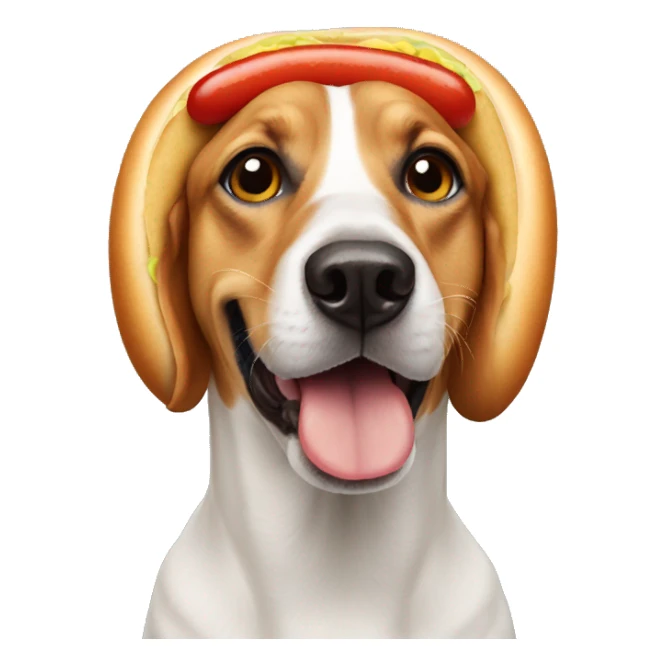 Dog as an hot dog sticker