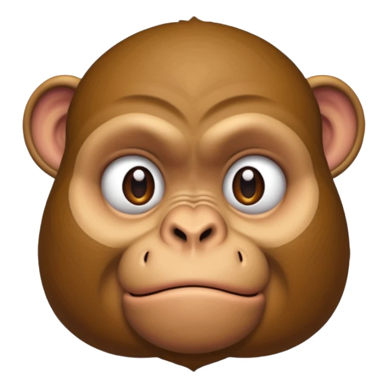 fat ugly monkey upset because it’s fat sticker