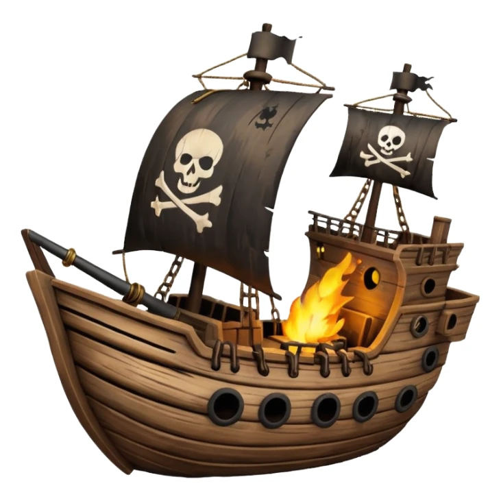 pirate ship bomb sticker