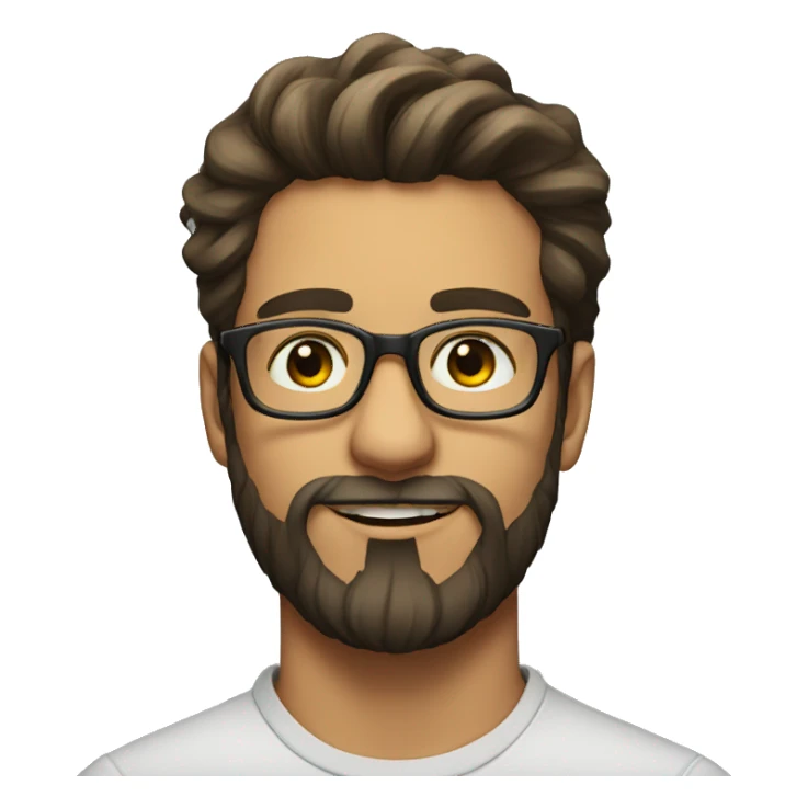 young bearded man in glasses portrait sticker
