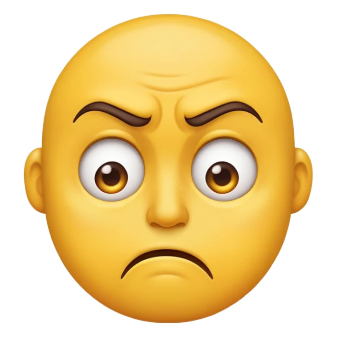 Disgusted face emoji sticker