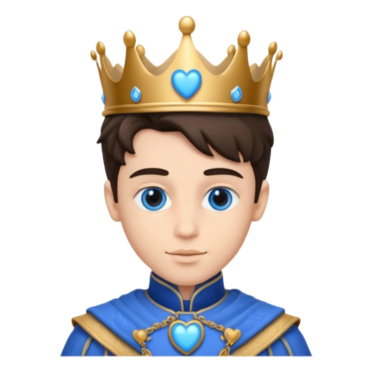 Principe con ojos de corazón azul sticker