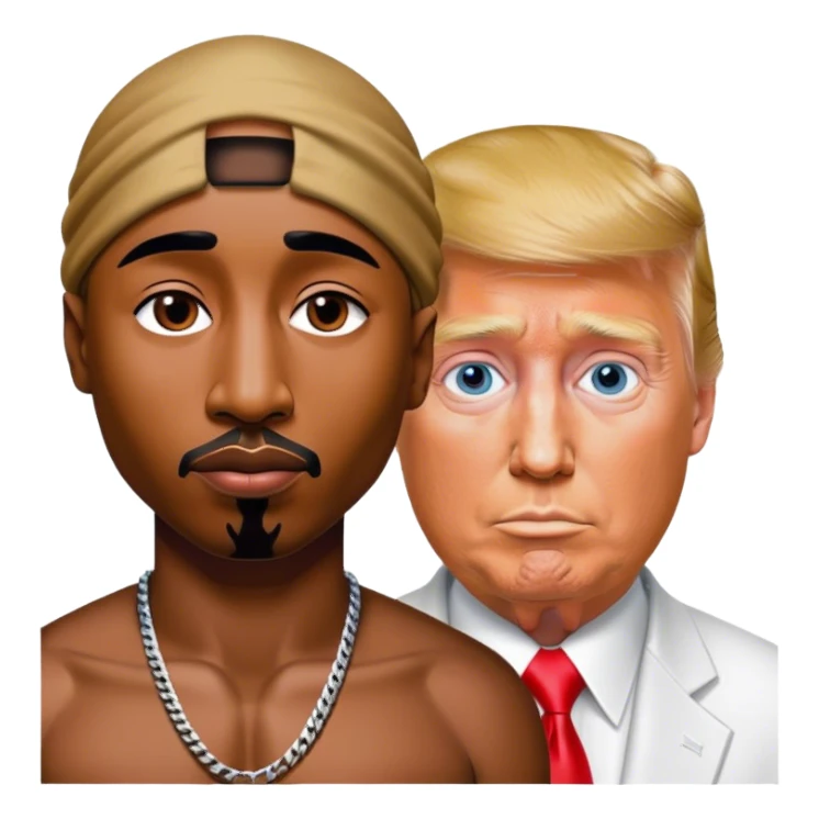 Tupac et trump sticker