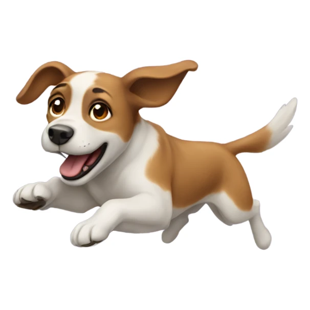 dog flying sticker