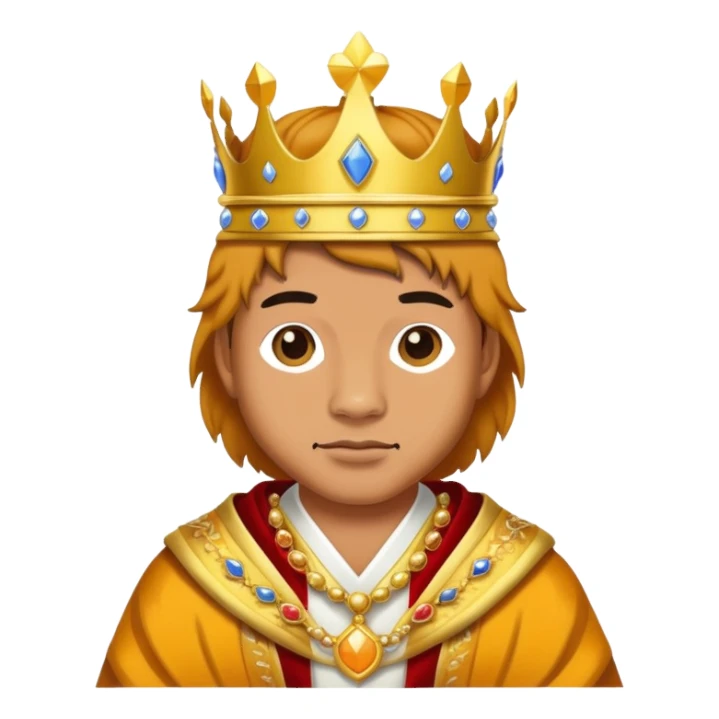 Tiger king with crown and royal robe sticker