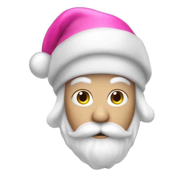Pink Santa hat sticker
