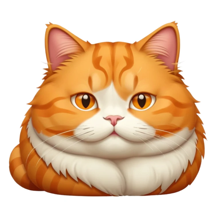 Fat lazy basketball cat (orange cat) sticker