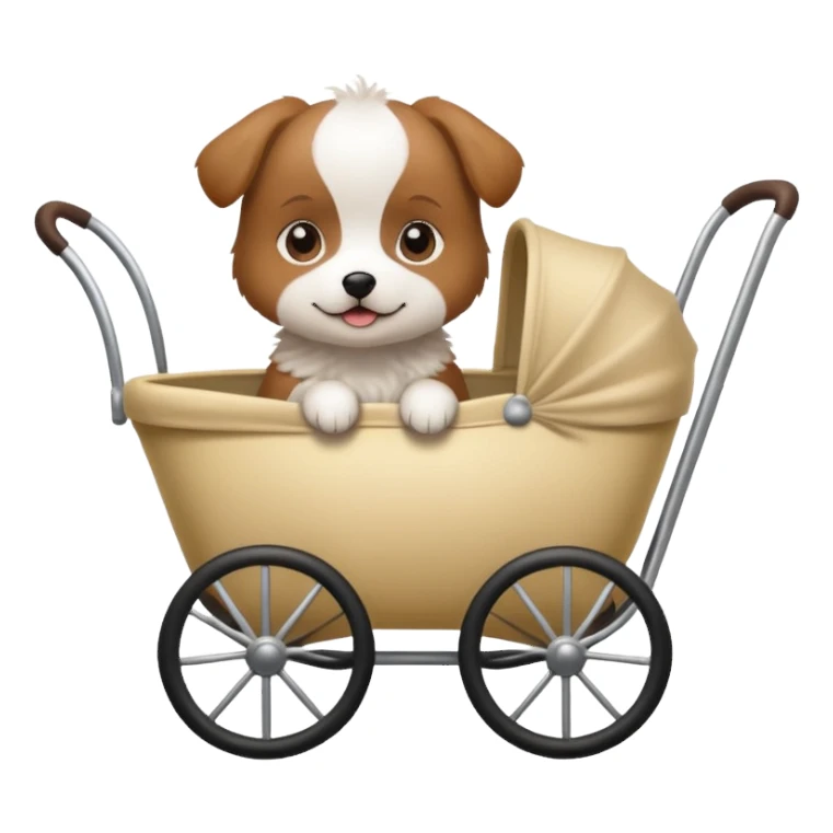 dog in a pram sticker