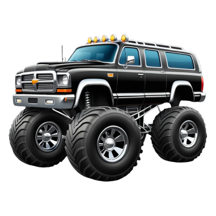 Monster truck limousine  sticker