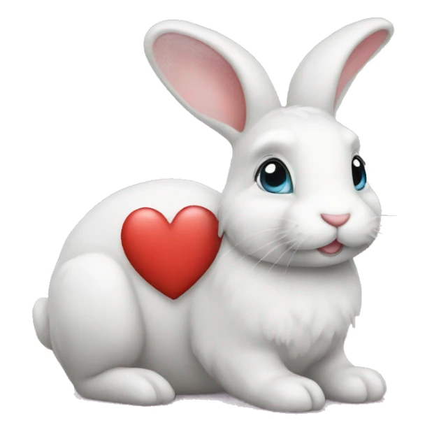 Bunny with heart sticker