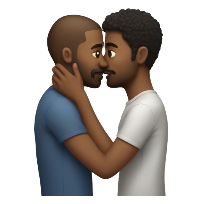 two guys kissing sticker
