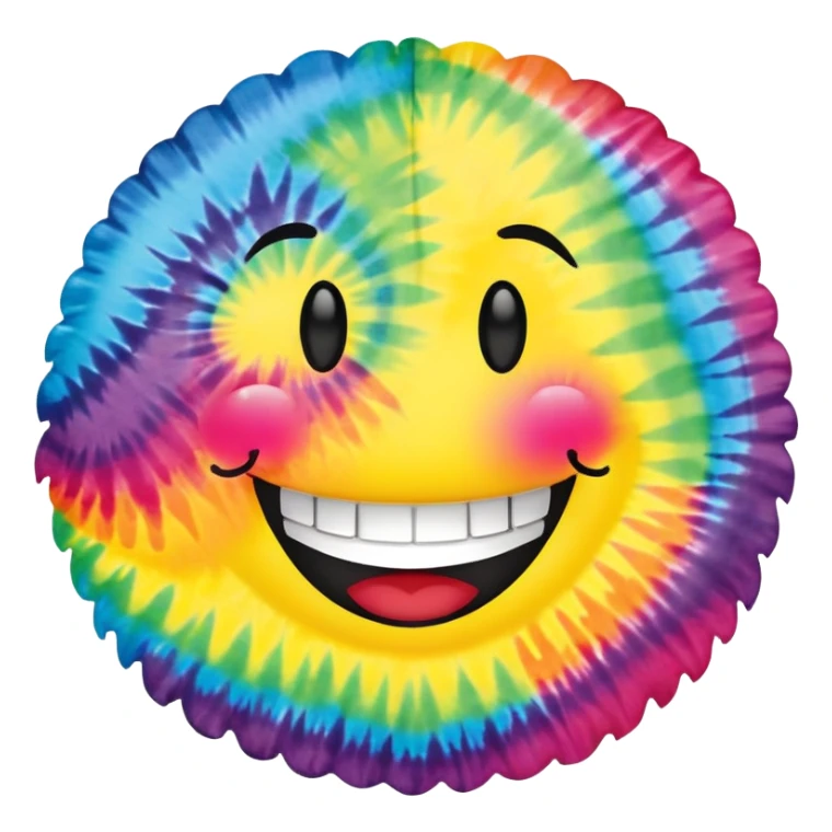 Tie dye smile rainbow  sticker