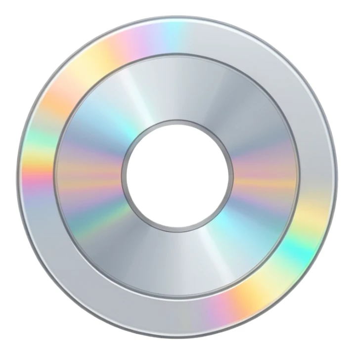 белый светящийся CD-диск, no background sticker