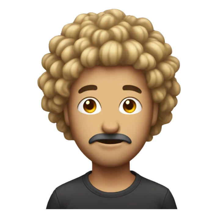 Woozy face with hair sticker