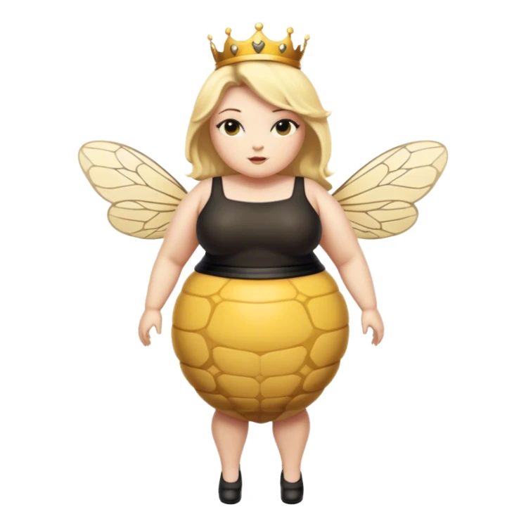 full body Plus size blonde lesbian queen bee sticker