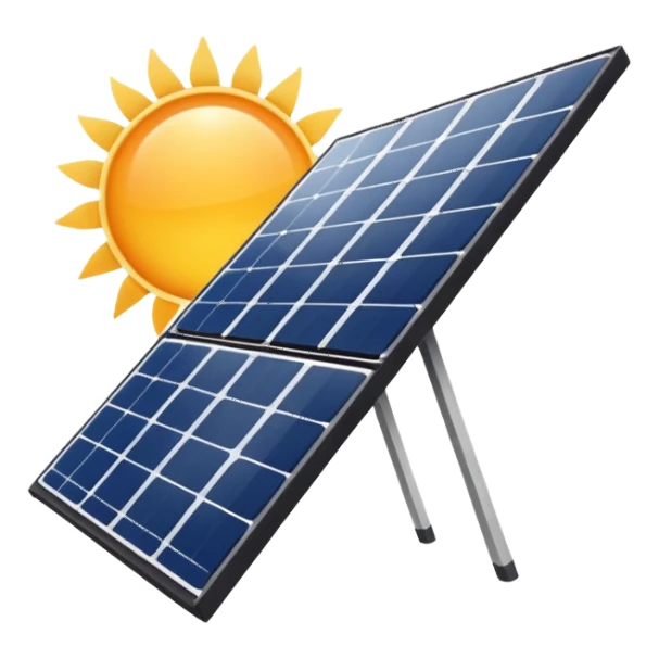 sleek solar panel with white lines, reflecting the sun sticker