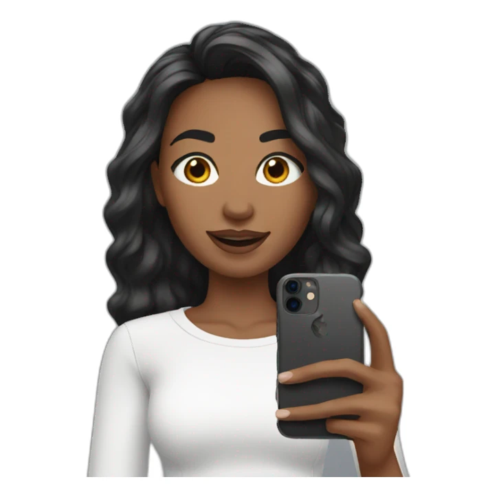 influencer taking selfie sticker