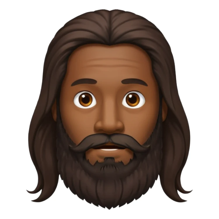 BEARDED Knights long hair long beard black guy sticker