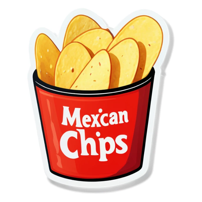 Mexican chips sticker