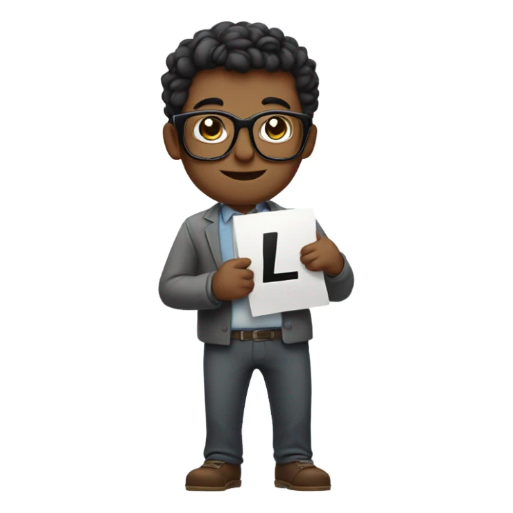 A nerd with a opposite L sticker