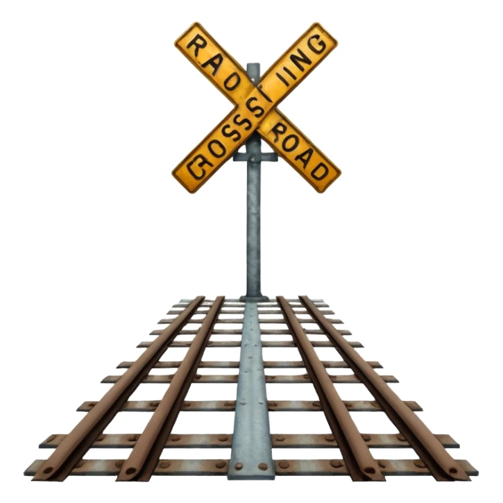 Railroad crossing  sticker