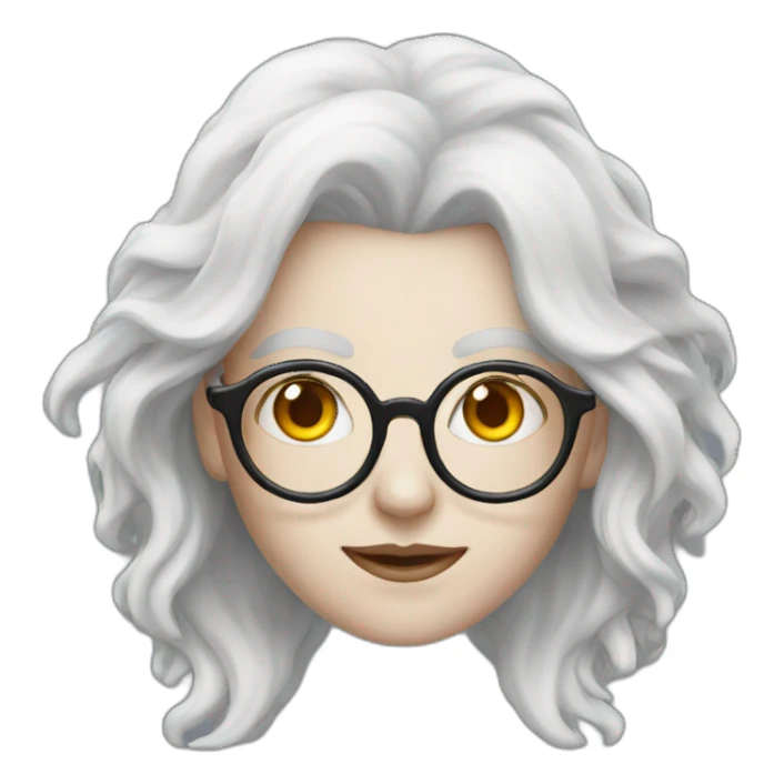 white witch with eyeglasses sticker