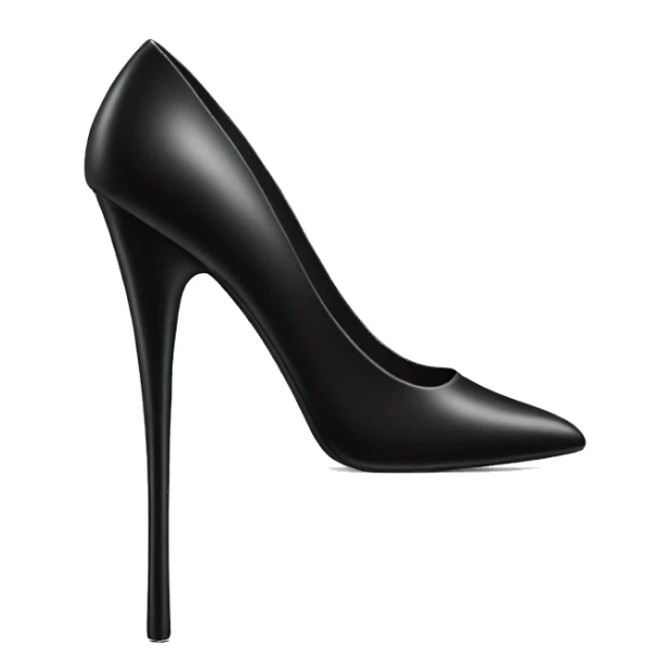 Very tall black stiletto heel sticker