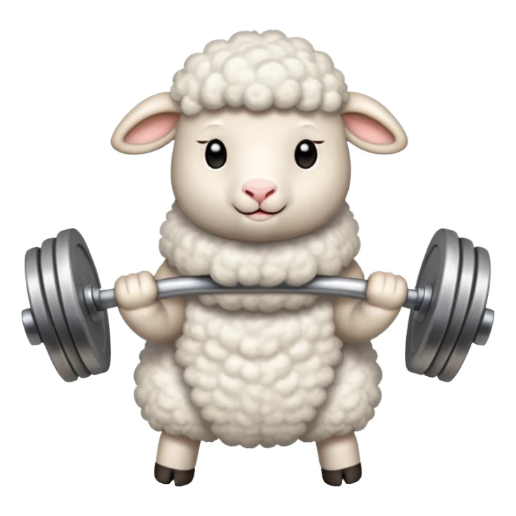 Lamb doing gym sticker