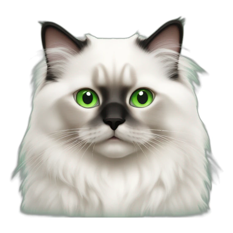 white himalayan ragdoll green eyes sticker