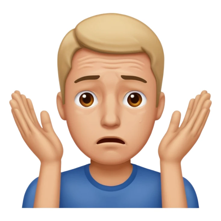 Overwhelmed man sticker