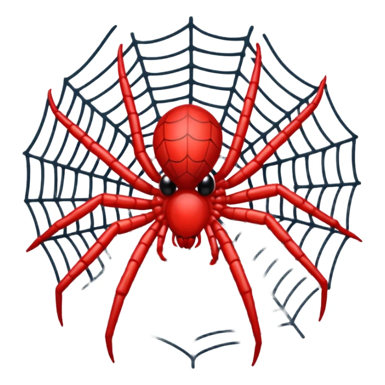 red dumb spider web sticker